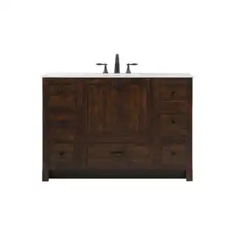 Walmart Elegant Kitchen and Bath 48 inch Single bathroom vanity in expresso offer