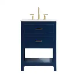 Walmart Elegant Lighting Vf19024 Sinclaire 24 Free Standing Single Basin Vanity Set - Blue offer