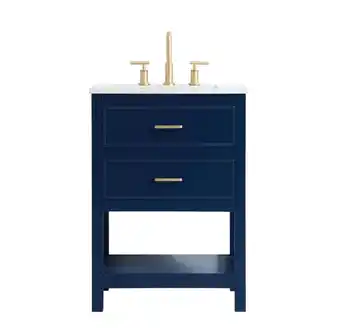 Walmart Elegant Lighting Vf19024 Sinclaire 24 Free Standing Single Basin Vanity Set - Blue offer