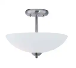 Walmart Maxim 21653SWSN Taylor 2-Light Semi-Flush Mount, Satin Nickel offer