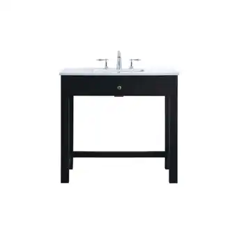 Walmart Elegant Kitchen and Bath 36 Inch ADA Compliant Bathroom Vanity In Black offer