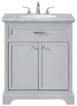 Walmart Elegant Lighting Vf15030wh Americana 30 Free Standing Single Basin Vanity Set - Grey offer