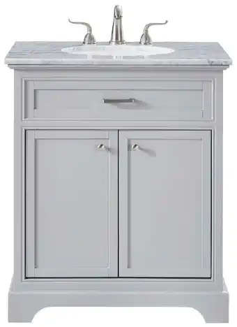 Walmart Elegant Lighting Vf15030wh Americana 30 Free Standing Single Basin Vanity Set - Grey offer