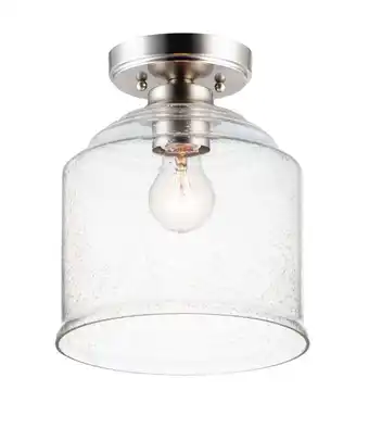 Walmart Maxim 12270CDSN 9 in. Acadia 1 Light Satin Nickel Semi-Flush Mount Ceiling Light offer