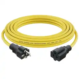 Walmart FIRMERST 20 Amp 12 Gauge 30 Feet Outdoor Extension Cord 5-20P to 5-15/20R Yellow 125 Volt offer