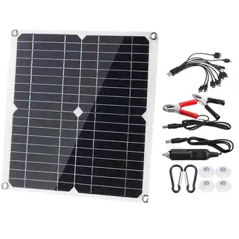 Walmart 20W 12V Solar Panel Kit, 15x14 Portable Waterproof Solar Panel Set offer