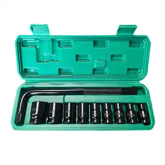 Walmart yotijar 10 Pieces 1/2 inch Drive Impact Socket Set 8mm-24mm Pneumatic Wrench Sockets offer