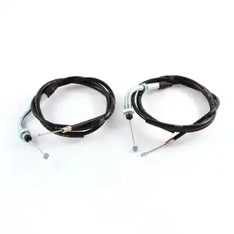 Walmart Unique Bargains Motorcycle Accessory 100cm Long Throttle Cable Wire Black Pair for CG125 offer