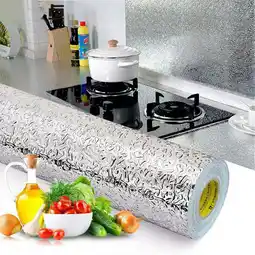 Walmart Waterproof Oil-proof Aluminum Foil Kitchen Wall Sticker High Temp Resistant offer