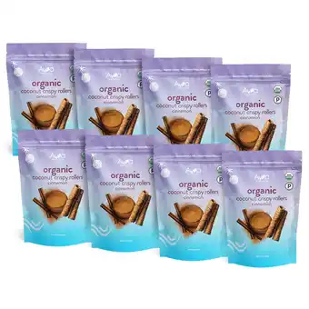 Walmart Ava Organics - Coconut Crispy Rollers (Pack of 8) Cinnamon (2.8 oz bags) offer