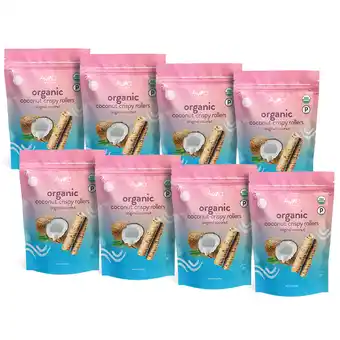 Walmart Ava Organics - Coconut Crispy Rollers (Pack of 8) Original Coconut (2.8 oz bags) offer