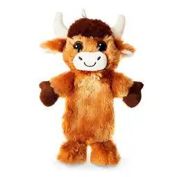 Walmart Vibrant Life Cozy Buddy 11.5 inch Longhorn Cow Squeaky Plush Dog Toy offer