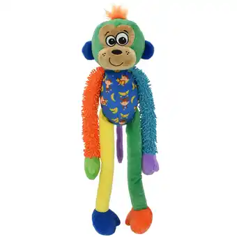 Walmart Vibrant Life Multicrew Monkey Plush Dog Toy, Six Squeakers, 18 offer