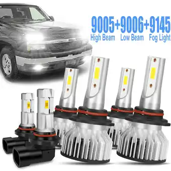 Walmart Front LED Headlight Fog Bulbs For 03-07 Silverado 02-05 Avalanche 6PCS offer