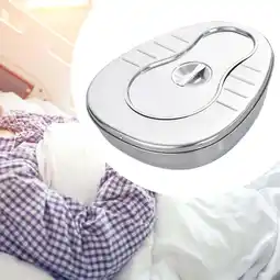 Walmart TOOYFUL Stainless Steel Bed Pan with Handle Portable for Bed Bound Men Women Elderly with Cover offer