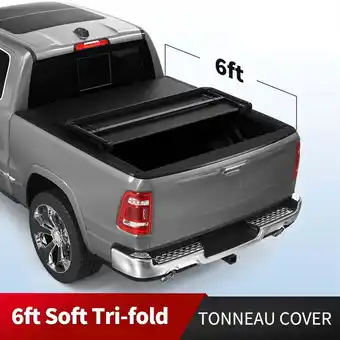 Walmart RVNI 6 ft Bed Soft Tri Fold Truck Bed Tonneau Cover Compatible with 2016-2023 Toyota Tacoma offer