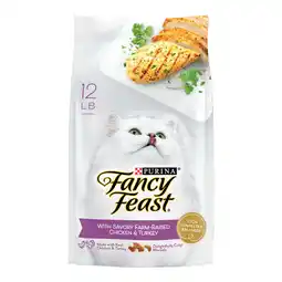 Walmart Purina Fancy Feast Indoor Dry Cat Food, Chicken & Turkey, 12 lb Bag offer