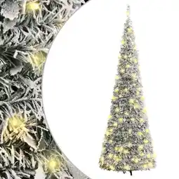 Walmart vidaXL Christmas Tree Outdoor Artificial Xmas Tree Pop-up Flocked Snow 50 LEDs offer