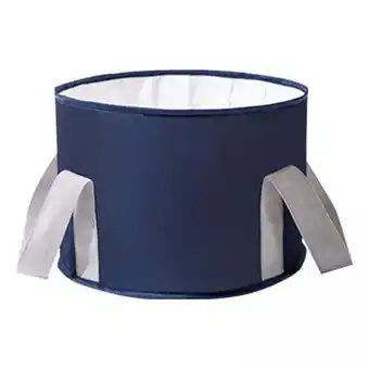 Walmart CUTICATE 2xFoldable Basin Washbasin with Handle Bath Bag Foot Soaking Bag for Gardening Navy offer