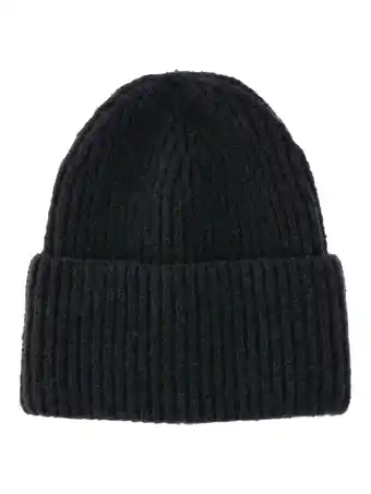 Walmart No Boundaries Women's Ribbed Fisherman Winter Beanie, Black Soot offer