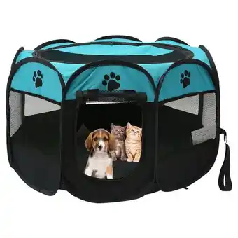 Walmart TIFOR Portable Puppy Pet Tent Play Pen Fence Cage For Dog Cats Pigs Folding Run Kennel offer