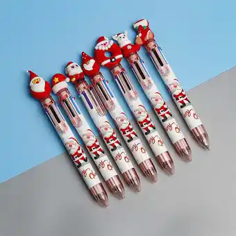 Walmart Christmas 6 Color Touch Ballpoint Pen Santa 6 Color Pen Random 0.5 inches in diameter offer