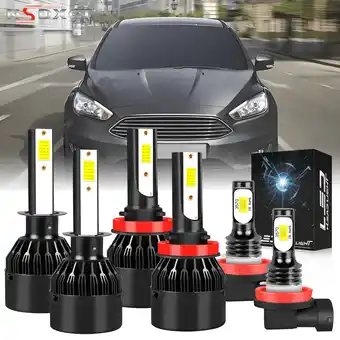 Walmart NSDXCT For Ford Focus 2012-2018 LED Headlight Bulbs H1 H11 High/Low Beam H11 H8 Fog Light 6000k 6pcs offer