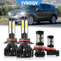 Walmart For Buick Envision 2016 2017 2018 White 9012 LED Headlight +H11 Fog Light Bulbs 4pcs offer