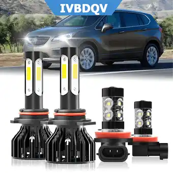 Walmart For Buick Envision 2016 2017 2018 White 9012 LED Headlight +H11 Fog Light Bulbs 4pcs offer