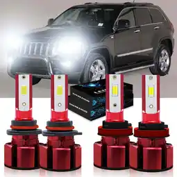 Walmart H11 9005 LED Headlight Bulbs for 2011-2018 Jeep Grand Cherokee Low Beam/High Beam Lights offer