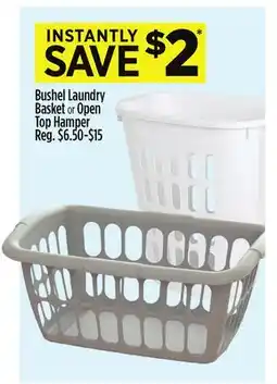 Dollar General Bushel Laundry Basket or Open Top Hamper offer