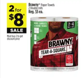 Dollar General Brawny Paper Towels offer