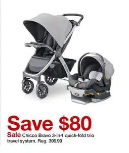 Target Chicco Bravo 3-in-1 quick-fold trio travel system offer