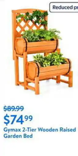 Walmart Gymax 2-Tier Wooden Raised Garden Bed offer