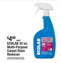 The Home Depot Ecolab multi-purpose carpet stain remover offer