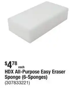 The Home Depot HDX All-Purpose Easy Eraser Sponge (6-Sponges) offer