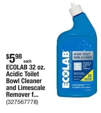 The Home Depot Ecolab acidic toilet bowl cleaner and limescale remover f... offer