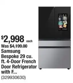 The Home Depot Samsung Bespoke 29 cu. ft. 4-Door French Door Refrigerator with F... offer