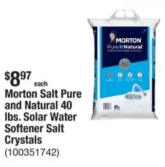 The Home Depot Morton Salt Pure and Natural 40 lbs. Solar Water Softener Salt Crystals offer