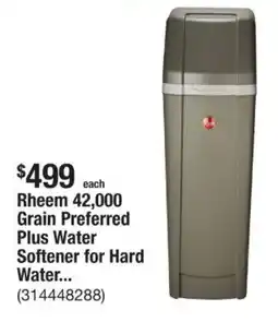 The Home Depot Rheem 42,000 Grain Preferred Plus Water offer