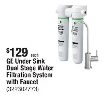 The Home Depot GE Under Sink Dual Stage Water Filtration System with Faucet offer