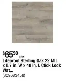 The Home Depot Lifeproof Sterling Oak 22 MIL x 8.7 in. W x 48 in. L Click Lock Wat... offer