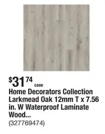 The Home Depot Home Decorators Collection Larkmead Oak 12mm T x 7.56 in. W Waterproof Laminate Wood... offer