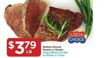 Food 4 Less Bottom Round Roasts Or Steaks offer
