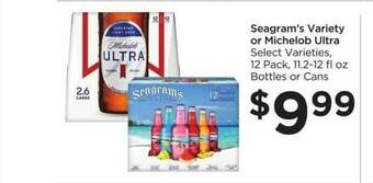 Food 4 Less Seagram's Variety Or Michelob Ultra offer