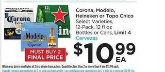 Food 4 Less Corona, Modelo, Heineken Or Topo Chico offer