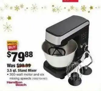The Home Depot 3.5 Qt. Stand Mixer Hamilton Beach offer