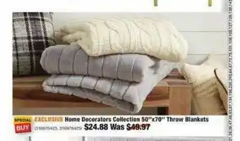 The Home Depot Home Decorators Collection Throw Blankets offer