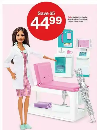 Target Barbie You Can Be Anything Fast Cast Clinic Playset offer