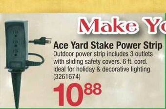 Ace Hardware Ace Yard Stake Power Strip offer